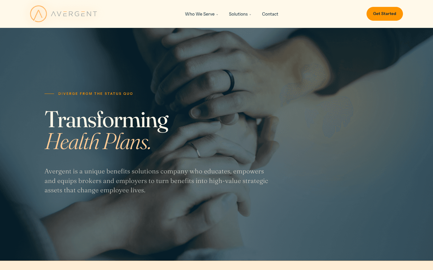 Avergent, a website I designed and built