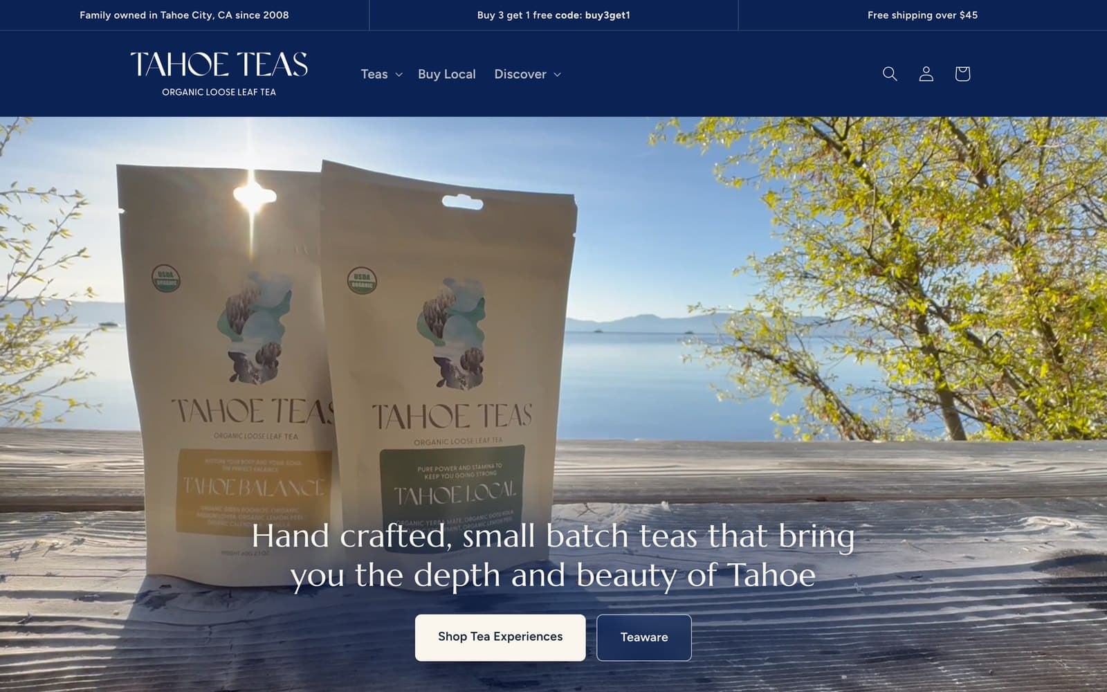 Tahoe Teas Storefront